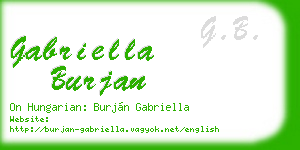 gabriella burjan business card