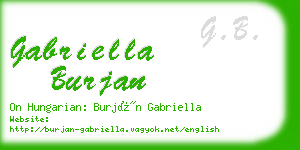 gabriella burjan business card